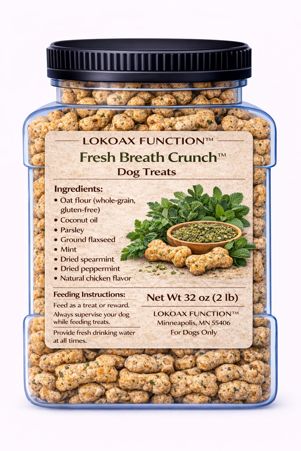 LOKOAX FUNCTION™ Fresh Breath Crunch™ Dog Treats