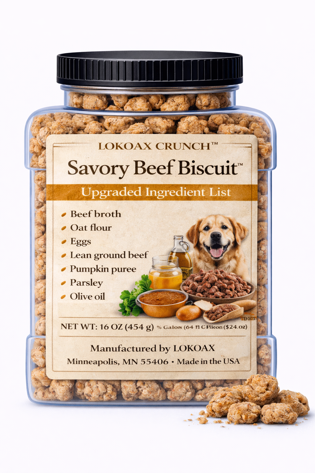 LOKOAX CRUNCH™ Savory Beef Biscuit™